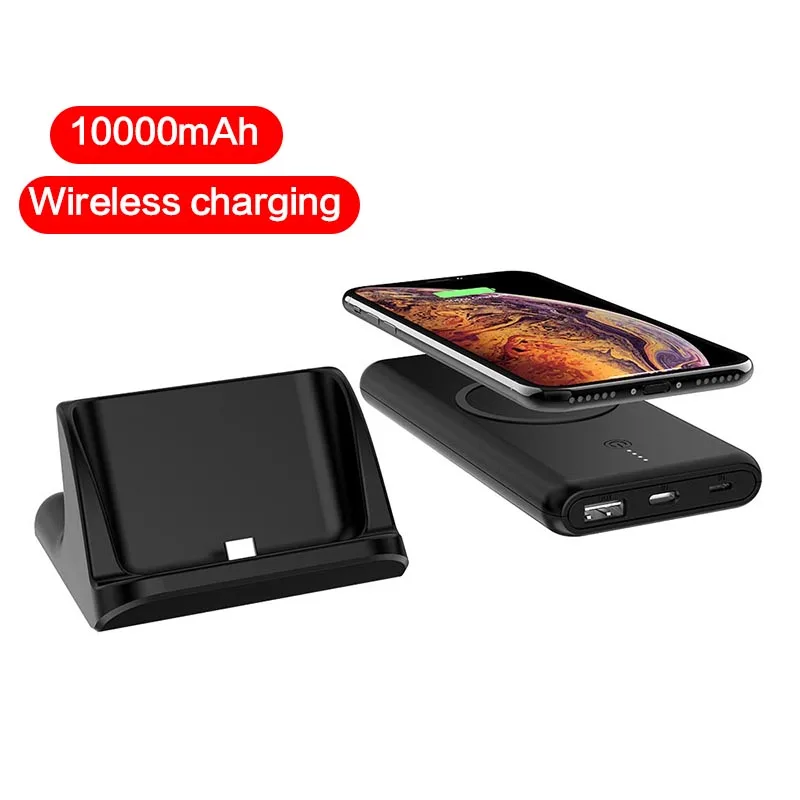 Беспроводное зарядное устройство QI 10000 мА портативное для iPhone 11 pro Max XS X Samsung