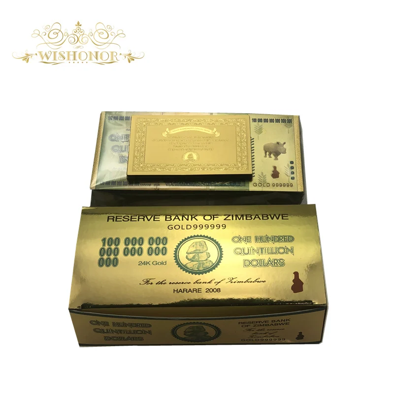 100 шт./кор. банкноты в виде банкнот из золота 24 карат Поддельные Банкноты быстрая