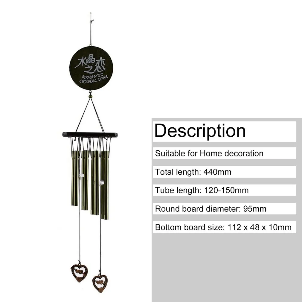 

2018 New Amazing Quality Amazing Antique Bronze 8 Tubes Wood Chapel Church Bells Wind Chimes Necessary small decoration for home