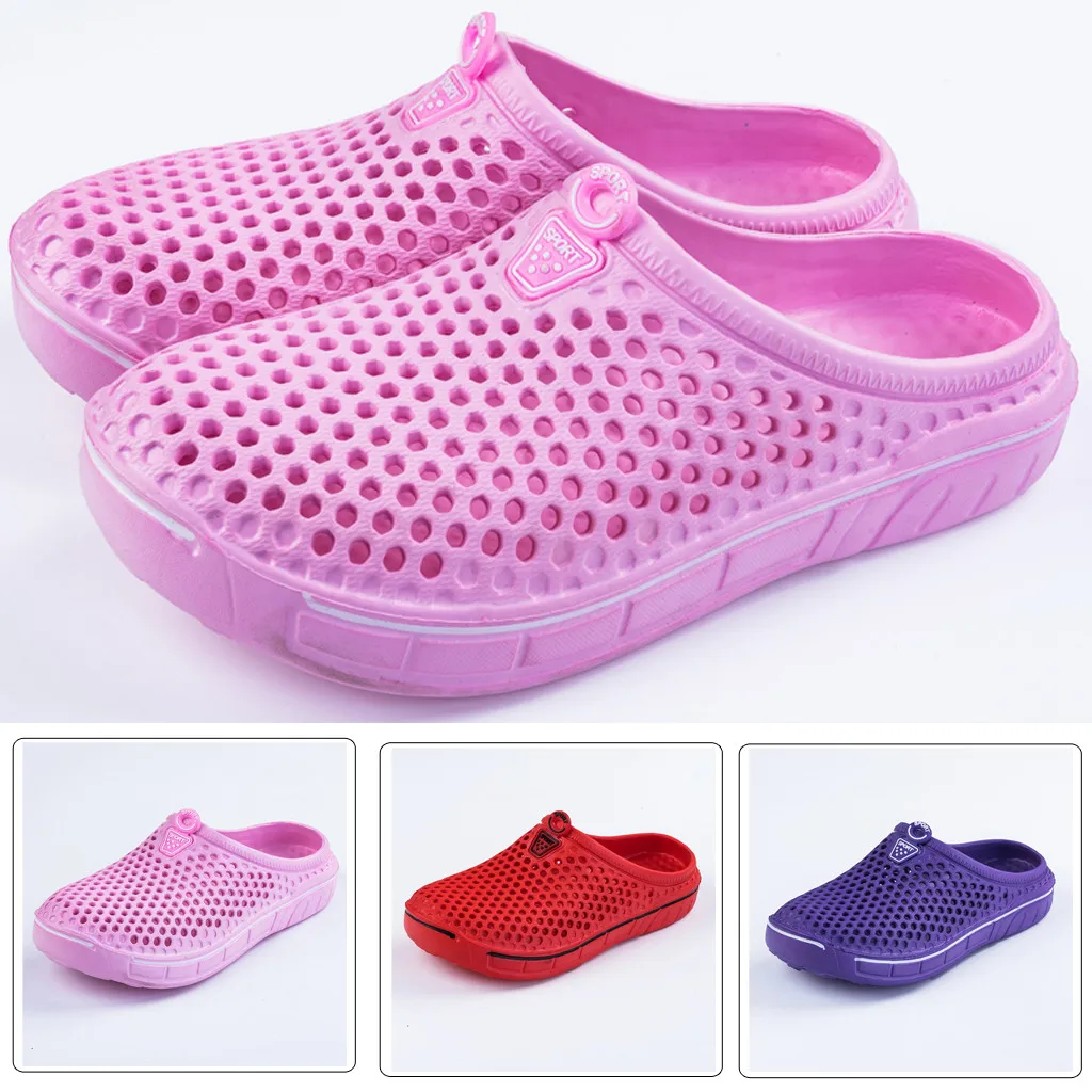 JAYCOSIN/женские сандалии Обувь с перфорацией Тапочки Дышащие резиновые сапоги