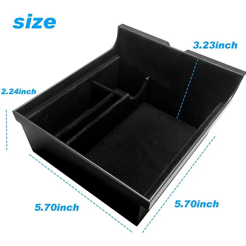 

New 2021 Car Central Armrest Storage Box Organizer Center Console Flocking/ABS Organizer Containers Holder