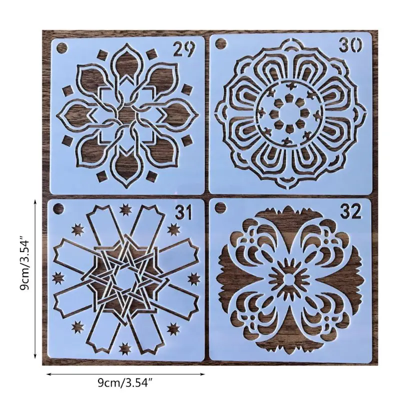 

56 Pack Mandala Dot Painting Templates Stencils, Small Mandala Template Stencils