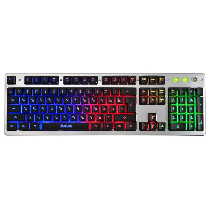 Клавиатура OKLICK 770G IRON FORCE серый | Компьютеры и офис