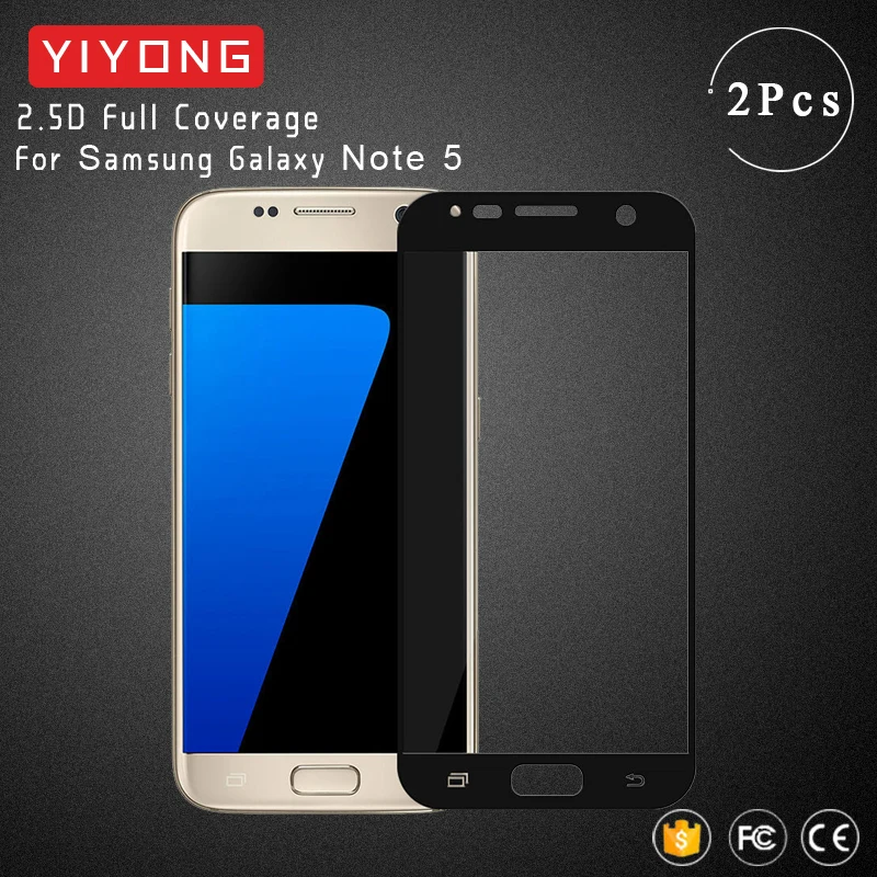 Стекло YIYONG с полным покрытием для Samsung Galaxy Note 5 Note5 закаленное стекло Защита экрана