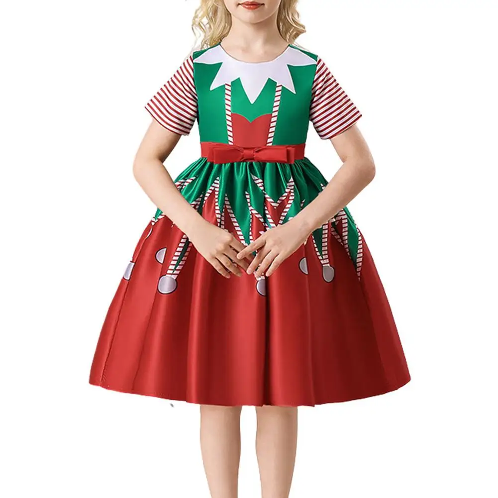 

Детские Рождественские юбки, рождественское платье для девочек, рождественское платье принцессы с колокольчиком, вечернее платье, пышное п...