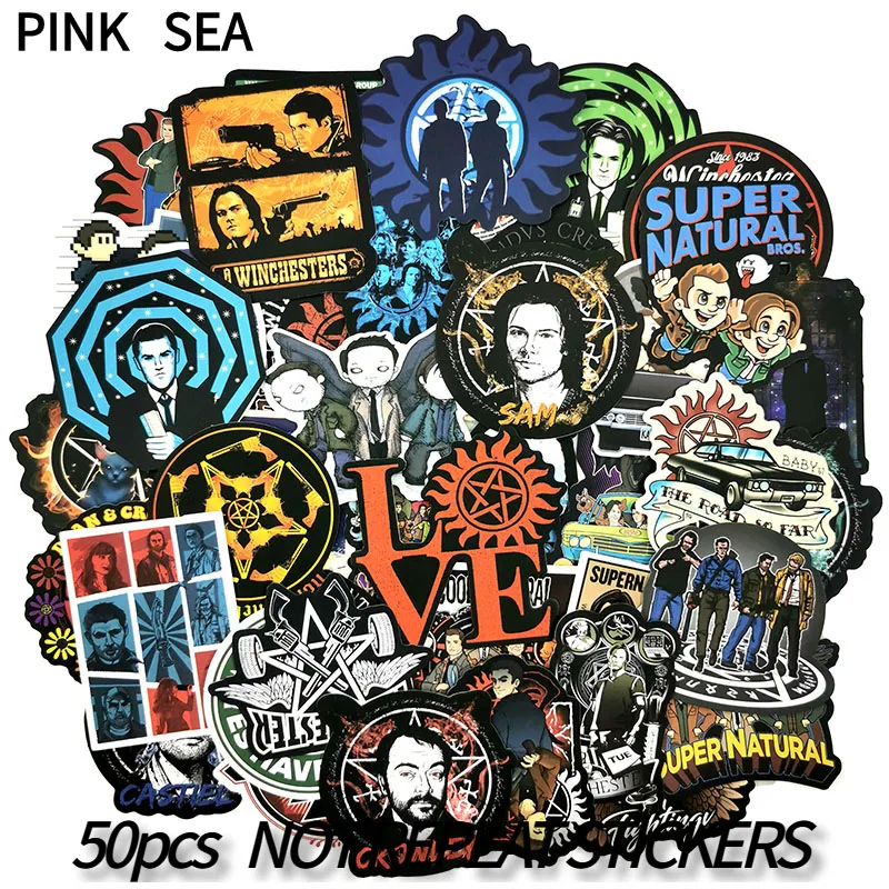 10/30/50Pcs/set TV Series Supernatural Waterproof Stickers For Guitar DIY TOY Bicycle Car Skateboard Snowboard Laptop Luggage