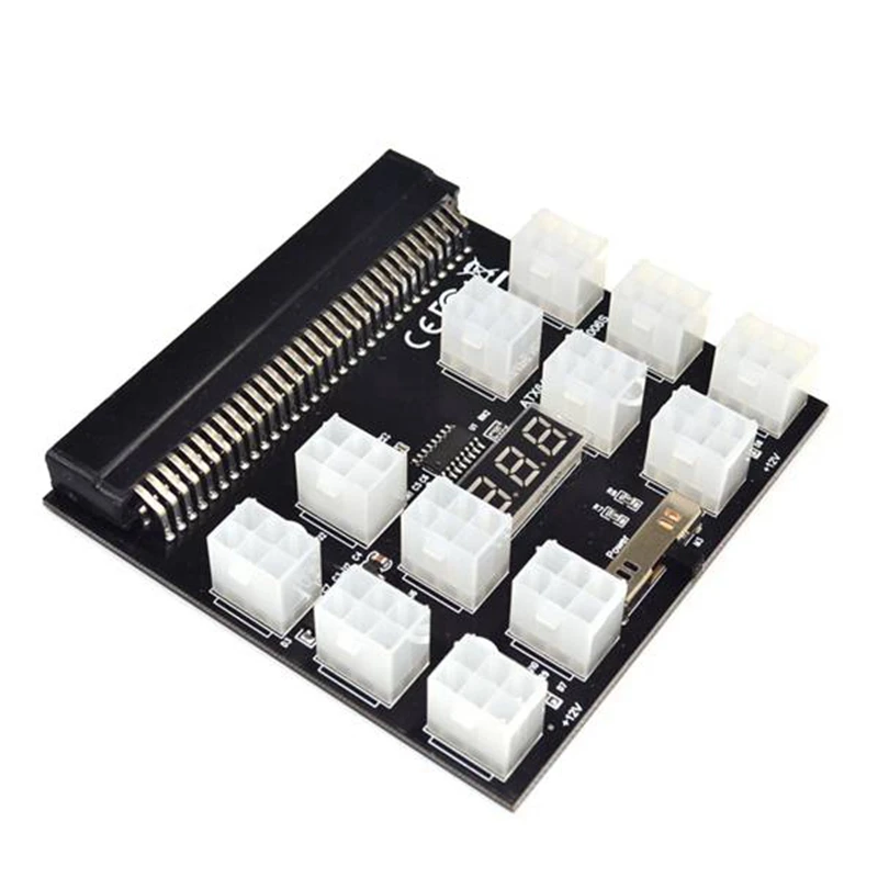 

PCI-E 12X 6-контактная плата питания преобразователь адаптера 12 В для Ethernet BTC Antminer Miner Mining HP сервер PSU GPU