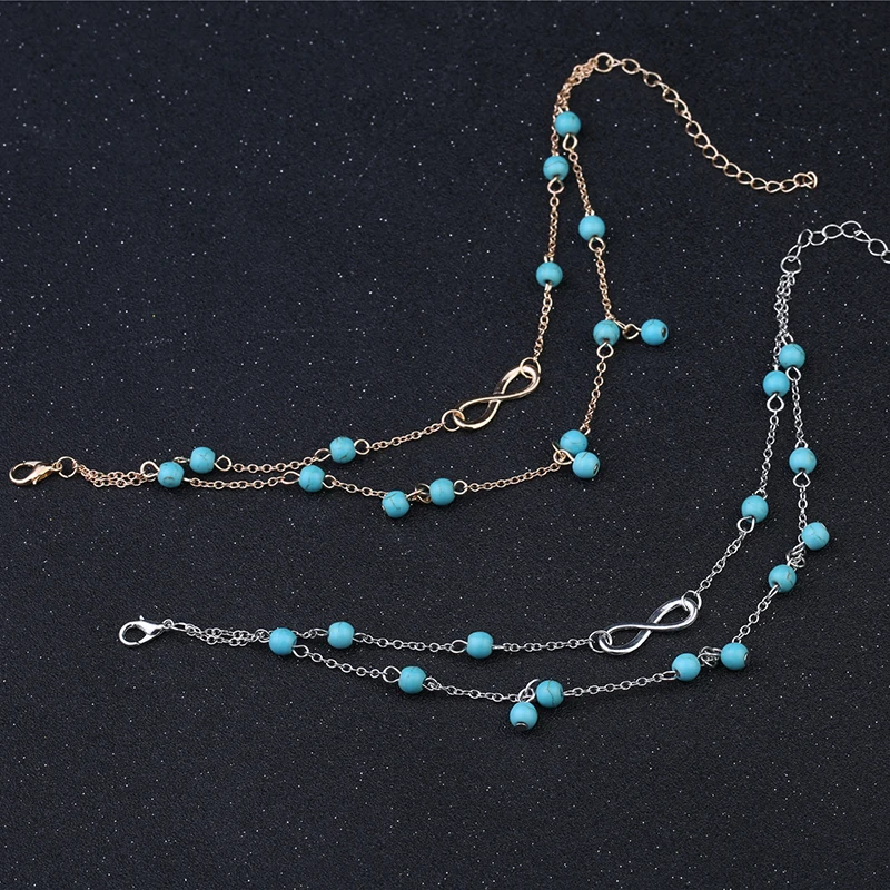 Новые летние европейские модные бриллиантовые ювелирные браслеты на ногу с