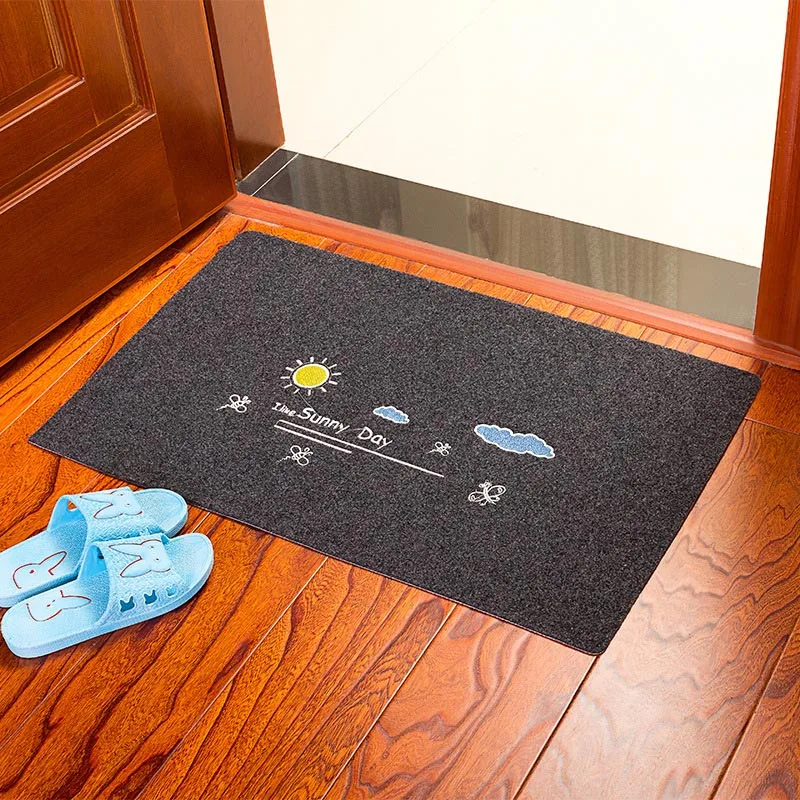 

Entrance Door Doormat Absorption Anti-Slip Carpet Soft Rectangle Bathroom Rug Living Room TPR Rubber Floor Mat Home Decoration