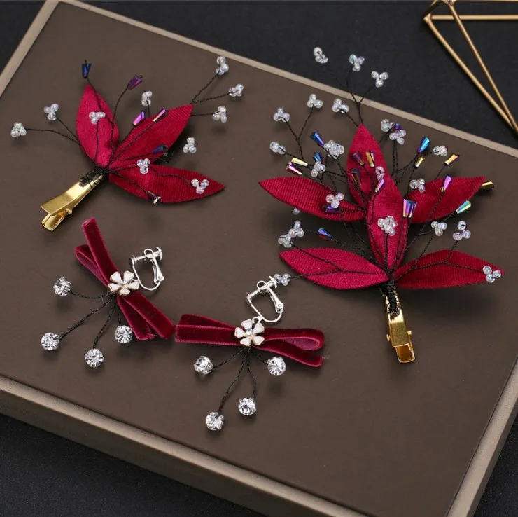 Новинка шпильки для невесты листья женщин китайские женские заколки волос