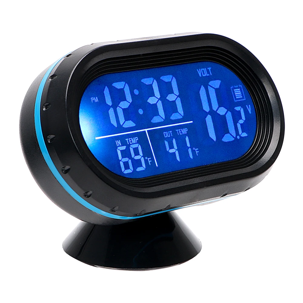 Автомобильные часы LEEPEE термометр измеритель вольтметр приборная панель