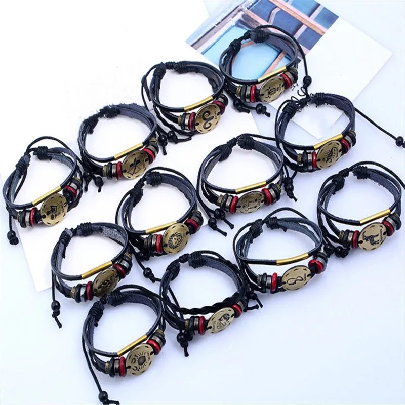 Винтаж 12 Созвездие ювелирных изделий Козерога Водолей рыбы Овен Телец Gemini Рак Leo