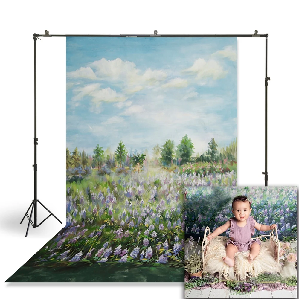 HUAYI фон для фотосъемки Весенняя Пасха раскрашенные цветы новорожденных детей