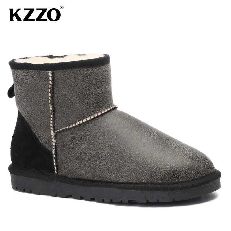 's Snow Boots Australian Classic Natural Fur Wool Lined Shor
