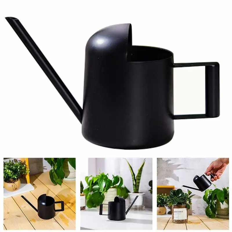 

300ML/500ML Watering Pot Stainless Steel Watering Can Long Mouth Water Sprayer Sprinkling Pot Garden Flower Plants Watering Pot