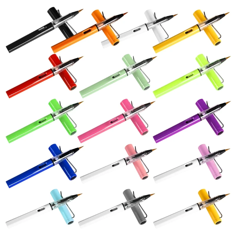 

Dual Use Pumping Ink Sac Watercolor Pen Calligraphy Brush Art Painting Supplies 203B