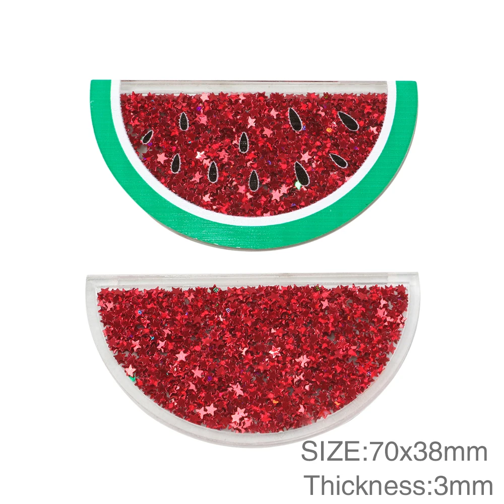 Новый завод фрукты прозрачная пластиковая смола с красочными блестками сделай