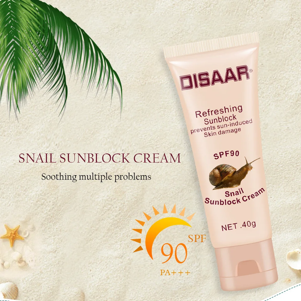 

Disaar Sunscreen Cream Anti-ultraviolet Moisturizer 40g refreshing sunblock prevents sun-induced skin damage summer beach SPF60