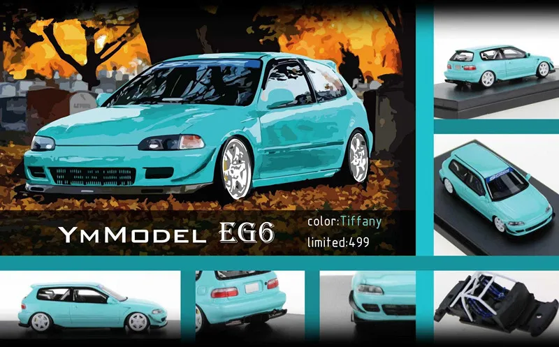 

Ym модель 1:64 Honda EG6 коллекция смолы имитационная модель автомобиля игрушки