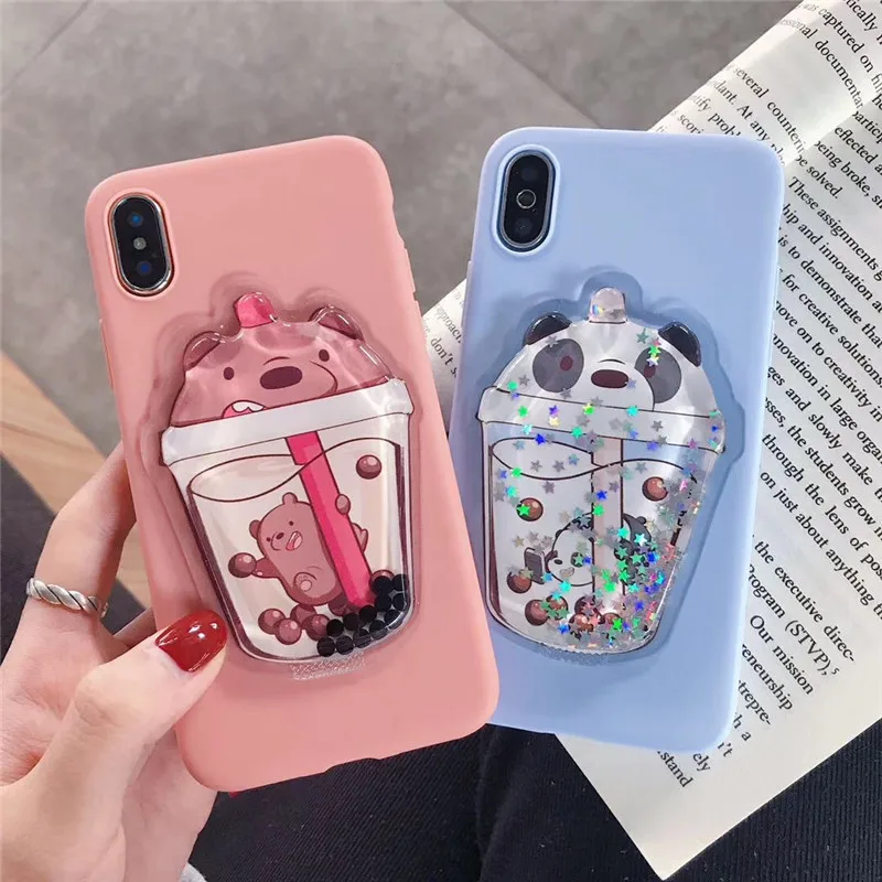 Мягкий силиконовый 3D-чехол с милым медведем из мультфильма зыбучий песок для Samsung