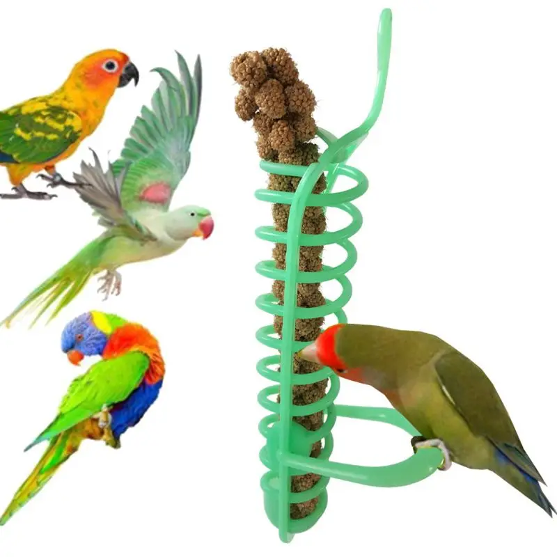 

Bird Parrot Foraging Toys Colorful Rope Swing Chewing Hanging Bell Cage Perches E7CC
