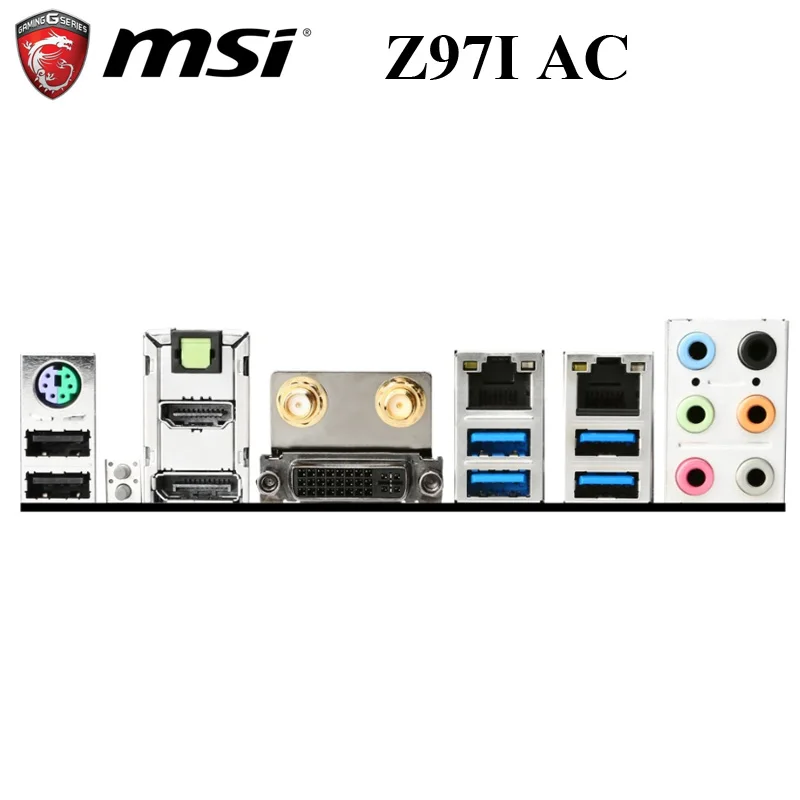 Billig LGA 1150 MSI Z97I AC Motherboard Intel Z97Core I7/i5/i3 1150 DDR3 Original MSI Z97 Mainboard 1150 DDR3 SATA III Z97 1150 Verwendet