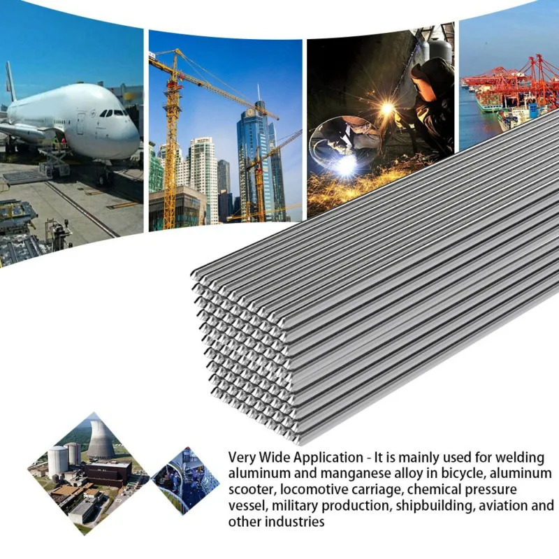 

50pcs 1.6mm/2mm *500mm Solution Aluminium Welding Rods Electrodes Flux-Cored Metalworking CNC Equipment Tool Set