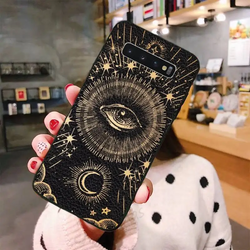 

Witches moon Tarot Mystery totem Phone Case For Samsung A50 A51 A71 A20E A20S S10 S20 S21 S30 Plus ultra 5G M11 funda shell