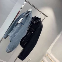 2021fw we11done denim jacket hip hop pearl embroidery coat men women11 high quality single breasted chic we11done jacket