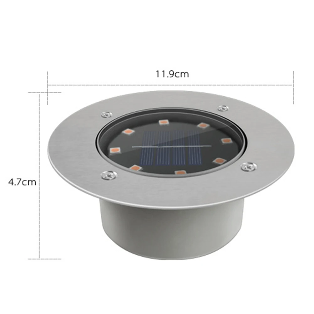 

Solar Lawn Light Plug-In Garden Light 8LED Solar Underground Light Outdoor Waterproof Garden Pathway Buried Lamp Garden Decor