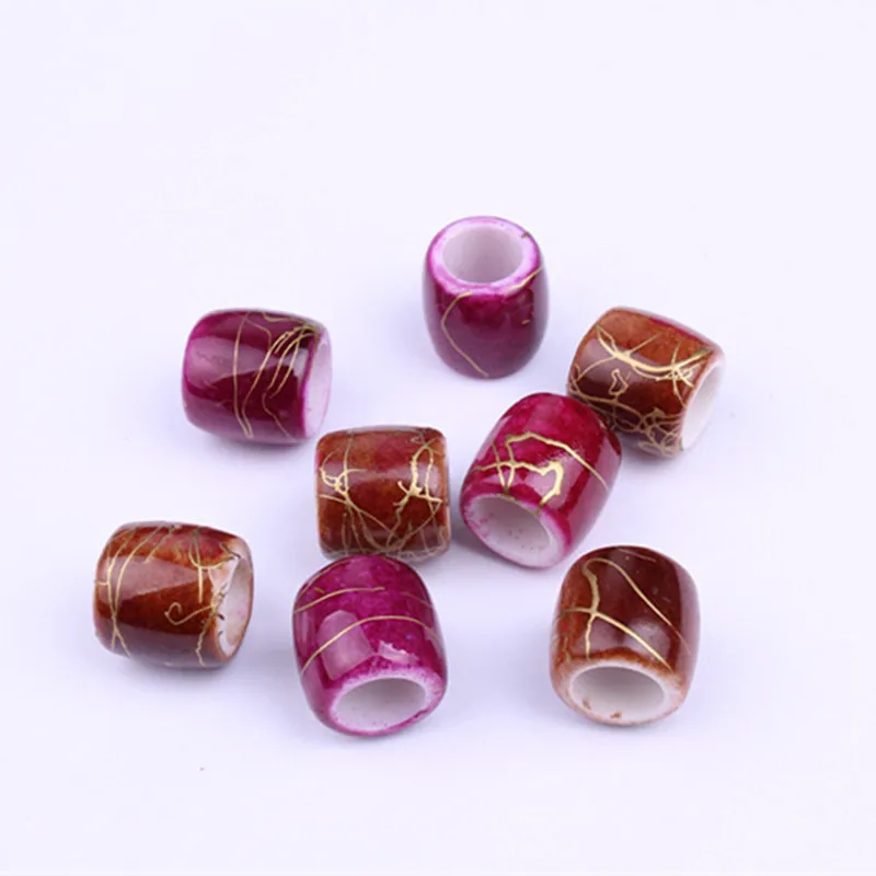 100pcs/bag Acrylic Hair Beads 6.8mm big Hole Dreadlock for Jumbo Braid Accessories | Красота и здоровье