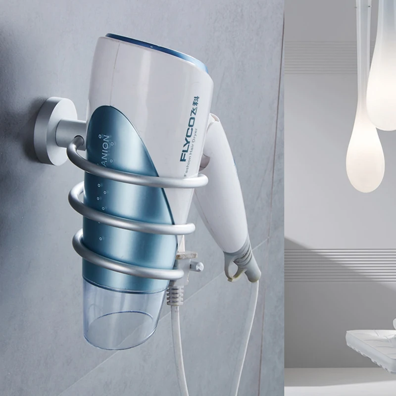 Высокое качество настенный держатель для фена полка ванной комнаты органайзер