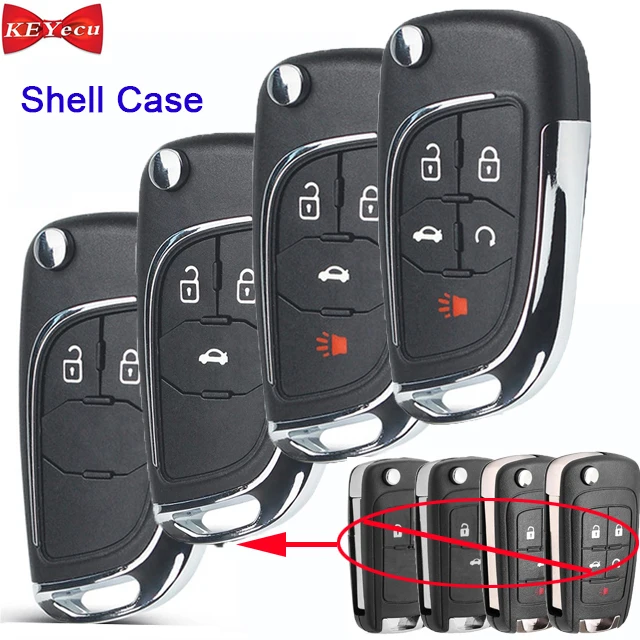 KEYECU для Opel Meriva B Astra J Chevrolet Cruze Equinox Impala Malibu GMC Buick Улучшенный чехол дистанционного