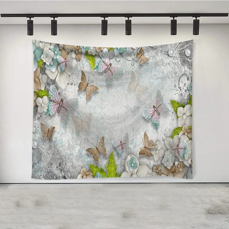 Цветок птица и бабочка подвесная ткань домашнее искусство стена спальня