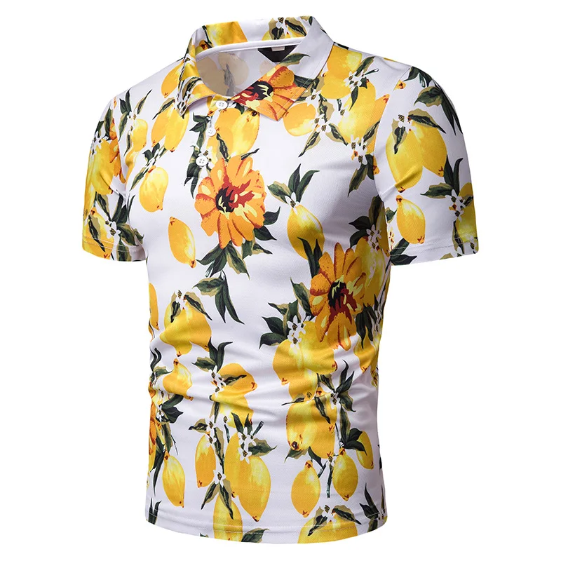 Мужская футболка с коротким рукавом и принтом в пляжном стиле | одежда