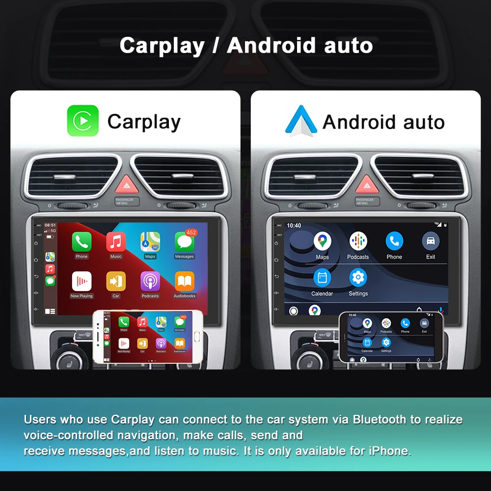 Автомагнитола AMPrime мультимедийный плеер на Android с Bluetooth GPS Wi-Fi 8 ОЗУ + 128 ПЗУ для Toyota VW