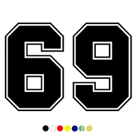 cs 1290 various sizes number 69 funny car sticker vinyl decal for auto car stickers styling on door window bumper choose size
