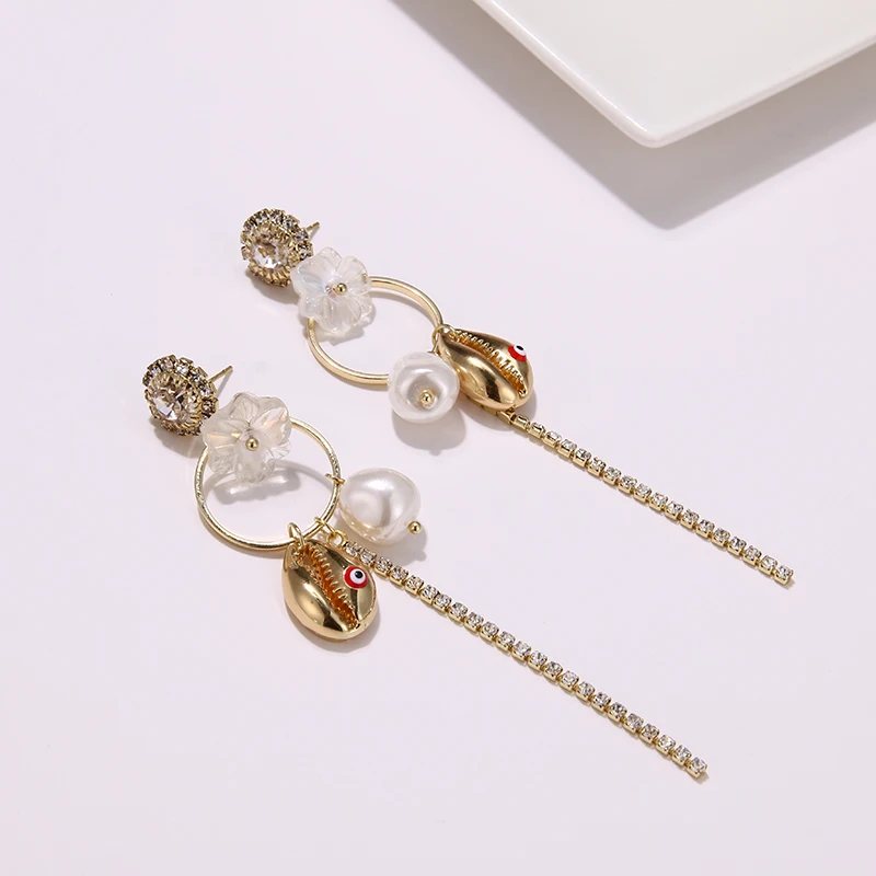 Женские серьги с жемчугом в стиле барокко Yhpup роскошные подвески из натуральной