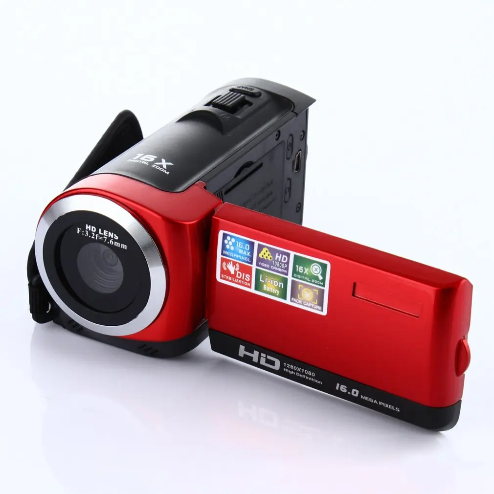 Red US HD 1080P Цифровая камера HDV видеокамера 16MP 16x зум матрица COMS 270 градусов 2,7 дюймов TFT ЖК-экран - Цвет: Red US