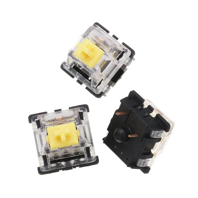 70PCS KS-8 Series Yellow Pack Gateron Linear Switch Keyboard Switch 3Pin for Mechanical Gaming Keyboard