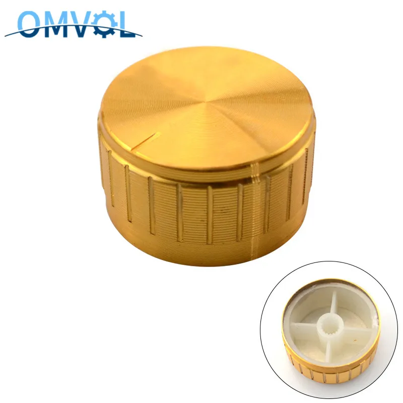 Ручка потенциометра с алюминиевым корпусом 6 мм 30 * 17 мм|Выключатели| |