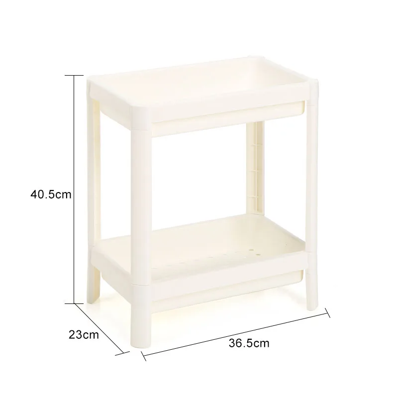 2 Layer White 2/3/4 слоя Gap Кухня стеллаж для хранения пластмассовый уголок отделочный держатель бытовой Ванная комната полка пол Экономия пространства Организатор стеллаж для выставки товаров - Цвет: 2 Layer White