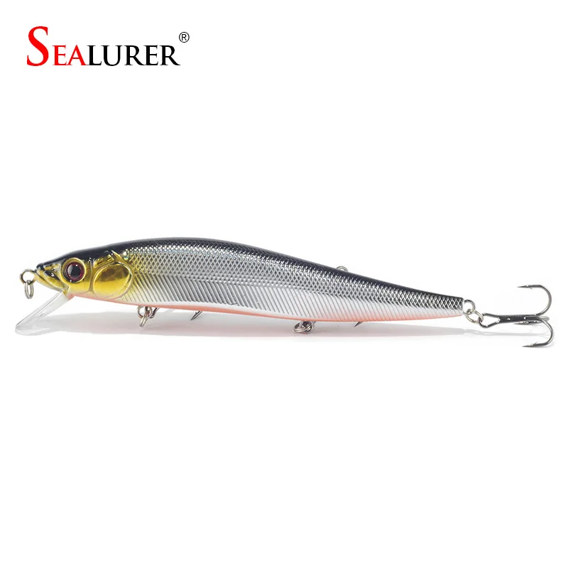 SEALURER Brand Floating Fishing Minnow Lure 14cm 23g Carp 2# Hooks 3D Eyes Pesca Wobble Hard Bait Crankbait Tackle 1pcs/lot | Спорт и