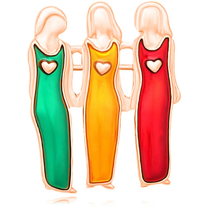 Брошь-булавка для сестер лучшие друзья ручной работы Рождественский подарок