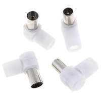 2pairs right angle male and female tv plug jack for antennas tv rf coaxial male plugs adapter 90 degrees antennas connector