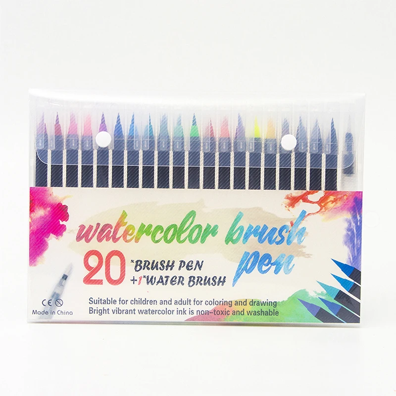 

72 colors Watercolor pen 24 color 48 color soft head art painting brush manga anime design professional color pen