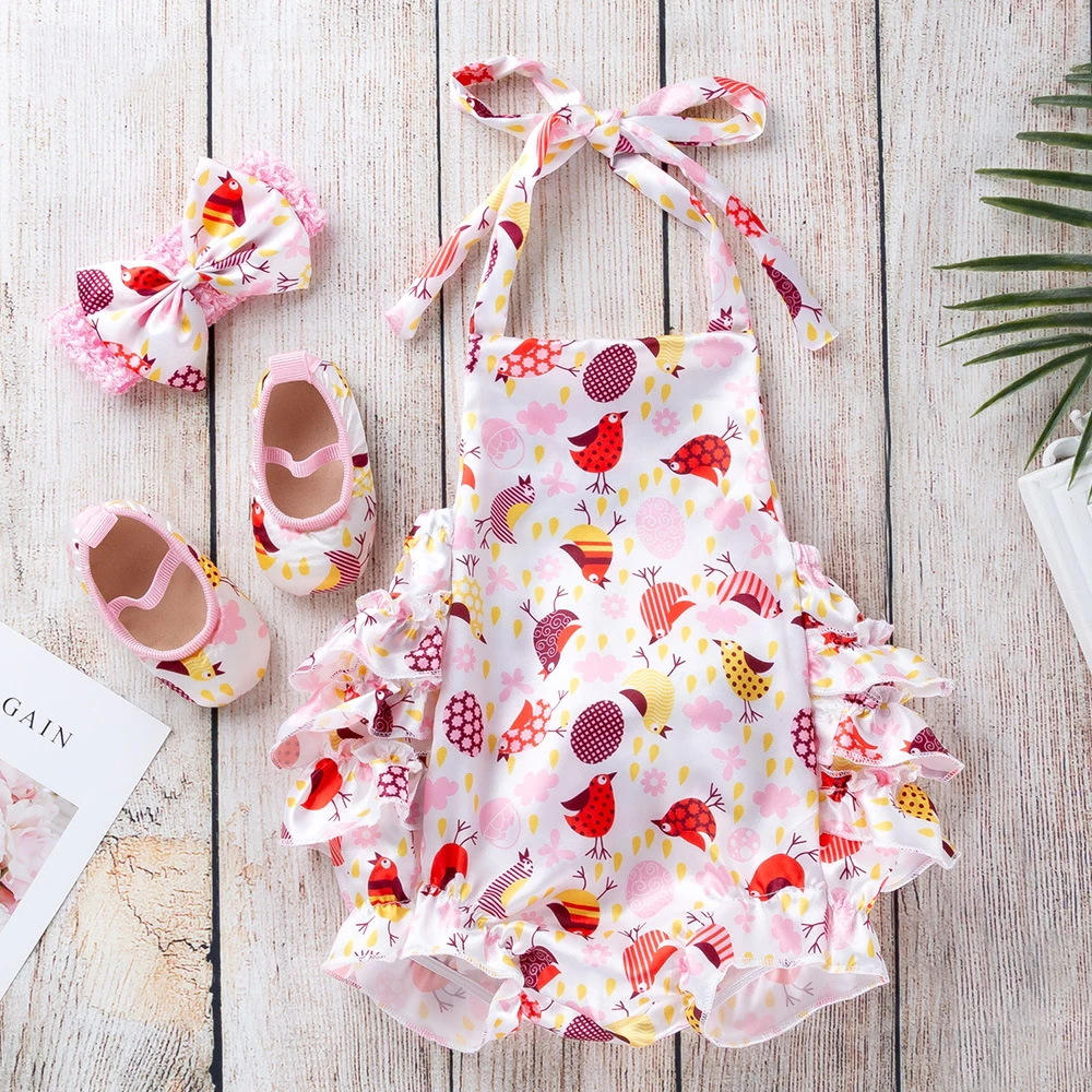 Комплект одежды для новорожденных малышей девочек костюм на бретельках Дня