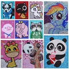 Набор для алмазной живописи по номерам для детей, олень, единорог, сова, хрустальные стразы, картины для алмазной вышивки, картины для творчества