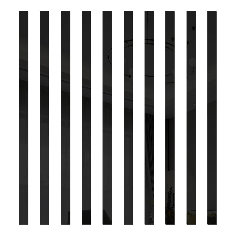 

3D Acrylic Mirror Wall Sticker Ceiling TV Background Edge Decorative Strip Self-adhesive Waistline