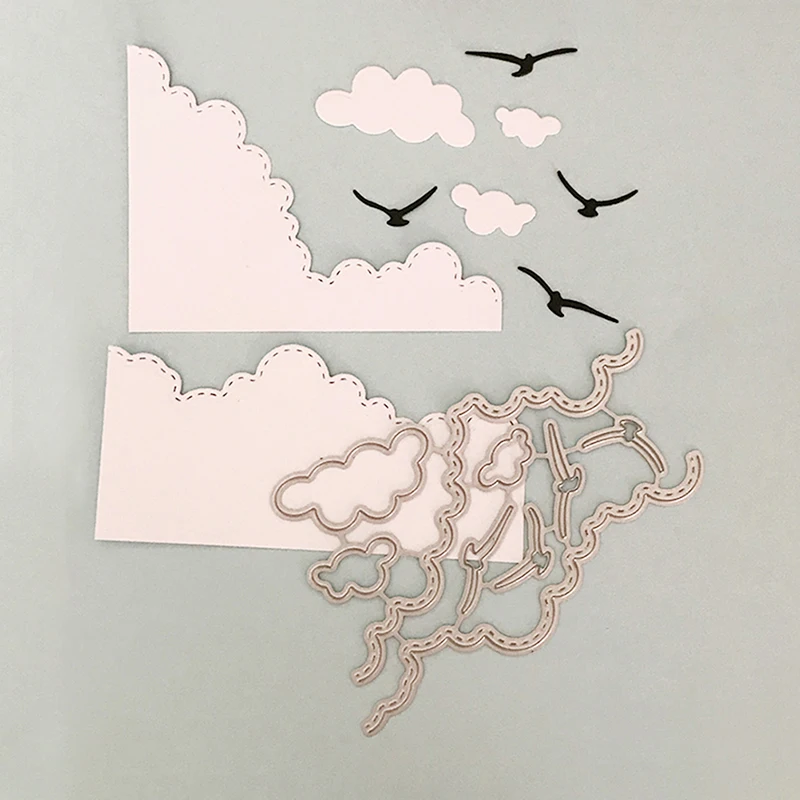 1 комплект в облаках птица металлический Трафаретный вырубной штамп DIY